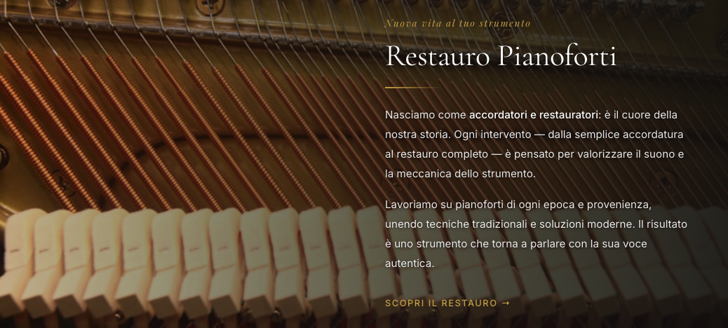 Esempio di immagine con didascalia in un sito vetrina