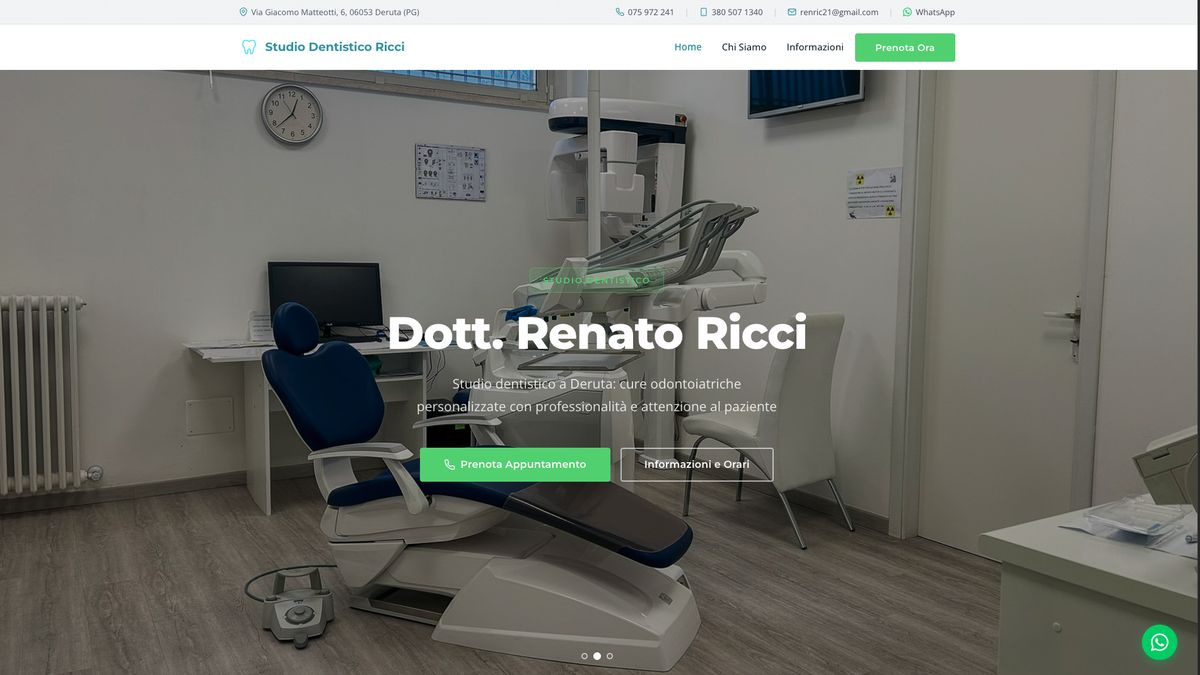 Sito web Studio Dentistico Ricci - studio odontoiatrico a Deruta